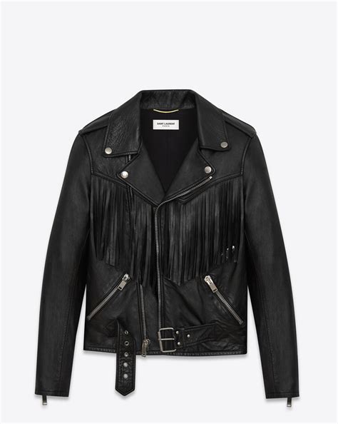 ysl fringe jacket|farfetch st laurent jackets.